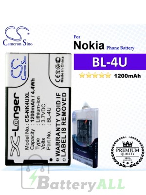 CS-NK4UXL For Nokia Phone Battery Model BL-4U