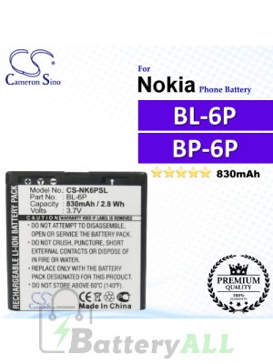 CS-NK6PSL For Nokia Phone Battery Model BL-6P / BP-6P