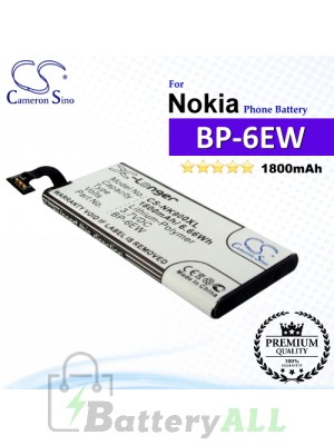 CS-NK900XL For Nokia Phone Battery Model BP-6EW