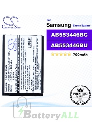 CS-SML250SL For Samsung Phone Battery Model AB553446BC / AB553446BU