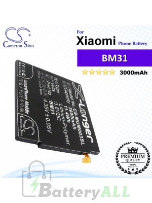 CS-MUM003SL For Xiaomi Phone Battery Model BM31