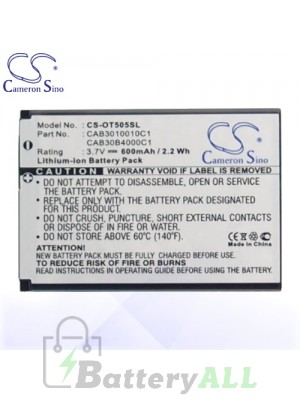 CS Battery for Alcatel One Touch 361 / 363 / 505 / 708 / 708 Mini Battery PHO-OT505SL