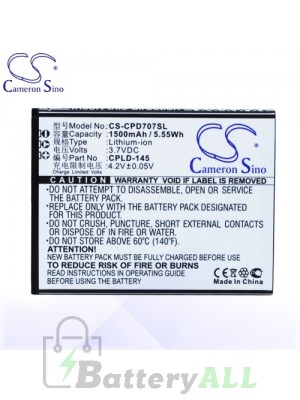 CS Battery for Coolpad CPLD-145 / Coolpad DUAL SIM TD-LTE 8707 Battery PHO-CPD707SL