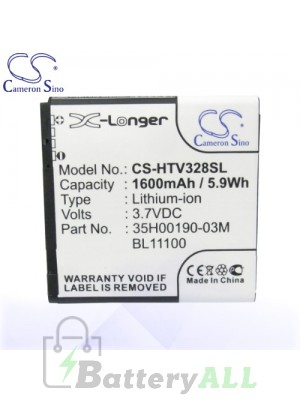 CS Battery for HTC T327W / T328d / T328e / T328h / T328T / T328W Battery PHO-HTV328SL