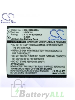 CS Battery for Huawei U8660 / U8666 / U8850 / Huawei vision Battery PHO-HU8650SL