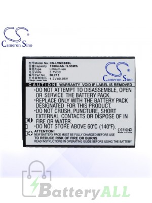 CS Battery for Lenovo BL213 / Lenovo MA388 / Lenovo MA388A Battery PHO-LVM388SL