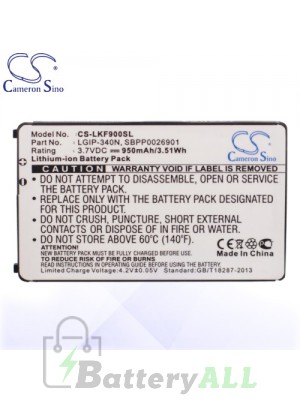 CS Battery for LG Neon II / UN250 / Octane VN530 / Rumor2 LX265 Battery PHO-LKF900SL