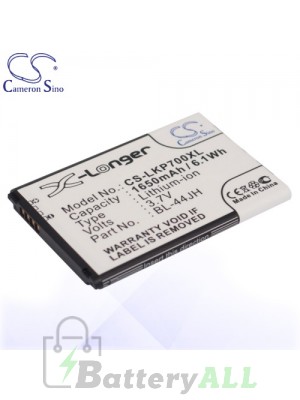 CS Battery for LG BL-44JH / EAC61839001 / EAC61839006 / LG AS730 Battery PHO-LKP700XL