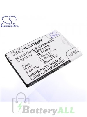 CS Battery for LG BL-47TH / EAC62298601 / LG B1 Lite / D631 Battery PHO-LVS880SL