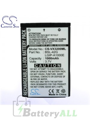 CS Battery for LG SBPL0075701 / SBPL0077801 / SBPL0078401 Battery PHO-VX3200ML