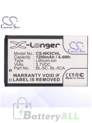 CS Battery for Nokia 2355 / 2600 / 2610 / 2626 / 2700 classic Battery PHO-NK5CHL