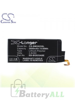 CS Battery for Samsung SM-G925R / SM-G925R4 / SM-G925S / SM-G925T Battery PHO-SMG925SL