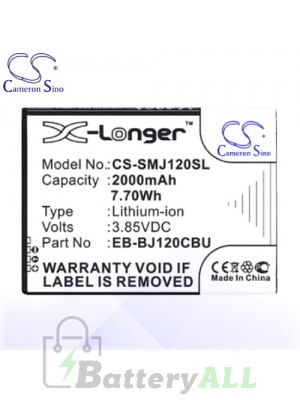 CS Battery for Samsung SM-J120AZ / SM-J120F/DS / SM-S120VL Battery PHO-SMJ120SL