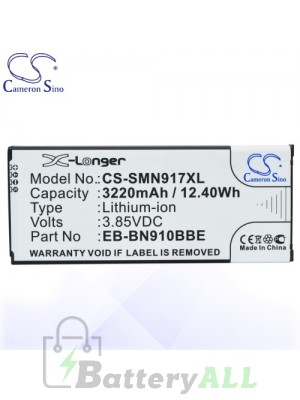 CS Battery for Samsung SM-N910R4 / SM-N910S / SM-N910T / SM-N910U Battery PHO-SMN917XL