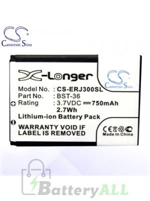 CS Battery for Sony Ericsson W200c / W200i / Z310 / Z310a Battery PHO-ERJ300SL