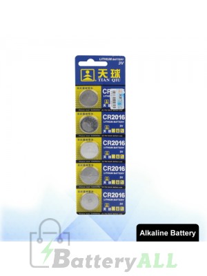 5 PCS CR2016 3V Lithium Button Battery S-LIB-0307